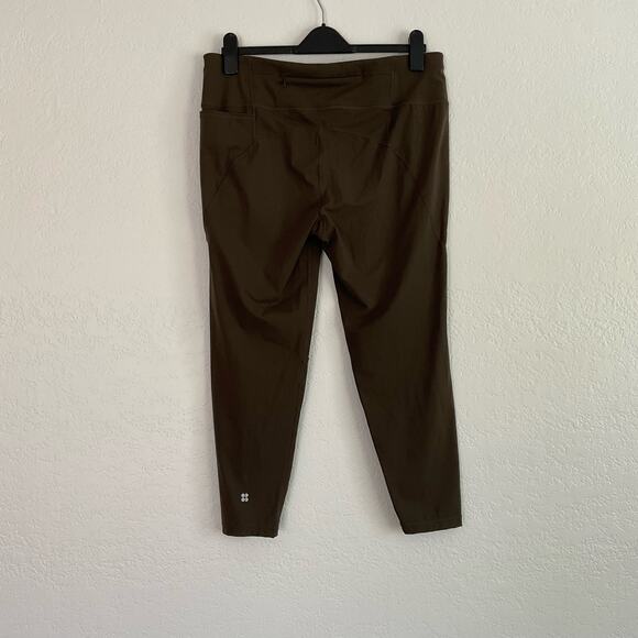 Sweaty Betty The Power 7/8 Olive Workout Leggings XXL - Picture 2 of 11